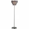 Cheapest 🌟 SH Lighting Reiner 60.5" Tall Metal Crystal Inspired Floor Lamp In Smokey Gray 🎉