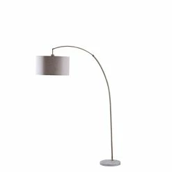 Best Sale 👏 SH Lighting Strathaven 78" Tall Metal Arch Floor Lamp With Beige And Brass 🥰 -Henn&Hart shop 2016143 2 L