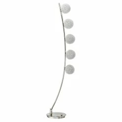 Flash Sale 💯 Lexicon Modern Metal Base Floor Lamp In Satin Nickel ✨ -Henn&Hart shop 2025672 3 L