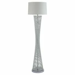 Best deal 🌟 Lexicon Crocus Modern Metal Base Floor Lamp With LED In Chrome ⌛ -Henn&Hart shop 2025673 2 L