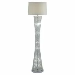 Best deal 🌟 Lexicon Crocus Modern Metal Base Floor Lamp With LED In Chrome ⌛