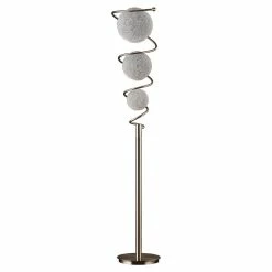 Wholesale 🧨 Lexicon Modern Metal Base Floor Lamp In Satin Nickel 🛒 -Henn&Hart shop 2025674 2 L