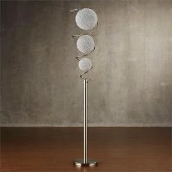 Wholesale 🧨 Lexicon Modern Metal Base Floor Lamp In Satin Nickel 🛒 -Henn&Hart shop 2025674 6 L