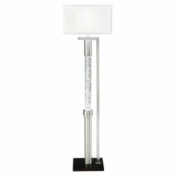 Buy 👏 Lexicon Modern Metal Base Floor Lamp In Satin Nickel ⭐