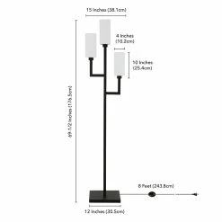Wholesale 🔥 Henn&Hart 19" Blackened Bronze Metal/Fabric Floor Lamp 🛒 -Henn&Hart shop 2027466 6 L