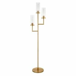 Buy ⭐ Henn&Hart 15" Brass Metal/Glass Floor Lamp 😉