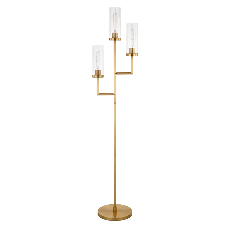 Buy ⭐ Henn&Hart 15" Brass Metal/Glass Floor Lamp 😉 3 Buy ⭐ Henn&Hart 15" Brass Metal/Glass Floor Lamp 😉