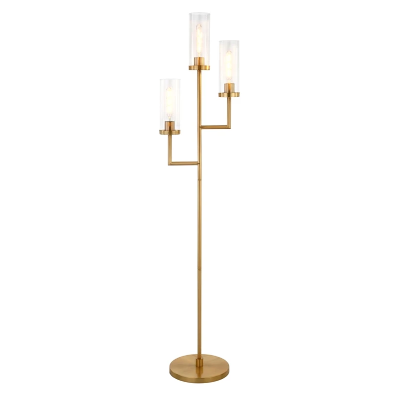 Buy ⭐ Henn&Hart 15" Brass Metal/Glass Floor Lamp 😉 5 Buy ⭐ Henn&Hart 15" Brass Metal/Glass Floor Lamp 😉 - Image 3