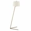 Buy 🥰 Allora Mid Century Modern Tilted 60.75" Floor Lamp With Fabric Shade In Brass 🔥