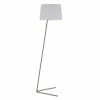 Outlet ⭐ Allora 60.75" Mid Century Mod Tilted Floor Lamp With Fabric Shade In Gray 🌟