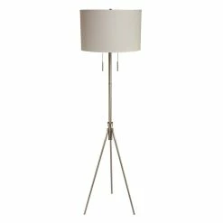 Coupon 🌟 ORE International Mid-Century Metal Adjustable Tripod Floor Lamp In Silver ❤️