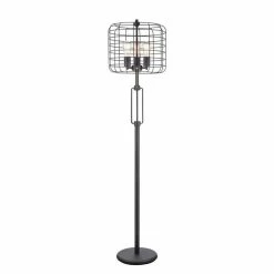 Top 10 👍 ORE International 63 Inches Modern Metal Floor Lamp In Powder 🧥 Coated Black 💯
