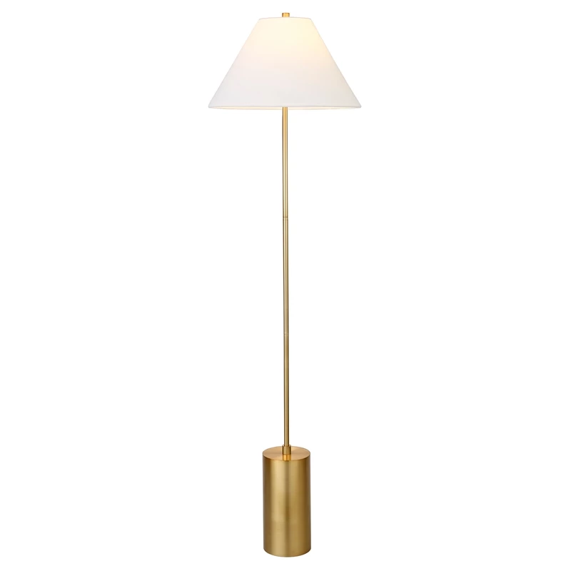 Best Sale ⭐ Henn&Hart 18" Brass Metal/Fabric Floor Lamp 🔥 4 Best Sale ⭐ Henn&Hart 18" Brass Metal/Fabric Floor Lamp 🔥 - Image 2