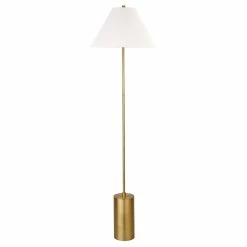 Best Sale ⭐ Henn&Hart 18" Brass Metal/Fabric Floor Lamp 🔥