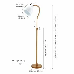 New 😉 Henn&Hart 11" Brass Metal Floor Lamp 💯 -Henn&Hart shop 2159120 33 L