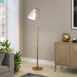 New 😉 Henn&Hart 11" Brass Metal Floor Lamp 💯 -Henn&Hart shop 2159120 35 L