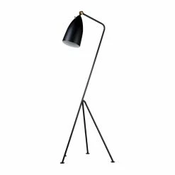 Deals 😀 Mobital Stickman Modern Metal Floor Lamp With Black Aluminium Shade In Black 🌟