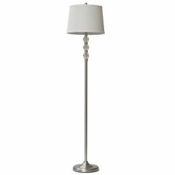 Brand new 🌟 Crestview Collection Andrea Metal And Crystal Floor Lamp In Silver ✔️