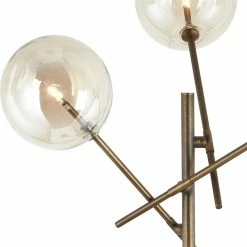 Best reviews of 💯 Gild Design House Chand Mid-Century Glass And Metal Floor Lamp In Brushed Bronze 💯 -Henn&Hart shop 2217972 2 L