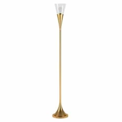 Best reviews of 😍 Henn&Hart 10" Brass Metal/Glass Floor Lamp 🤩