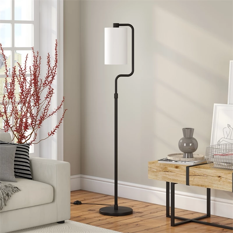 Outlet ๐ Henn&Hart 11" Blackened Bronze Metal/Fabric Floor Lamp โ๏ธ 6 Outlet ๐ Henn&Hart 11" Blackened Bronze Metal/Fabric Floor Lamp โ๏ธ - Image 4