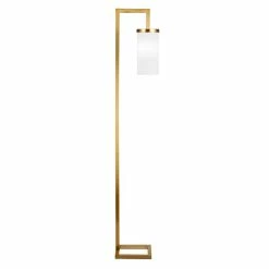 Best deal ๐ Henn&Hart 11" Brass Finish Metal/Glass Floor Lamp โค๏ธ