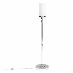 Buy ⌛ Henn&Hart 11" Polished Nickel Finish Metal/Glass Floor Lamp 🧨 -Henn&Hart shop 2242051 9 L