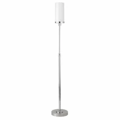 Buy ⌛ Henn&Hart 11" Polished Nickel Finish Metal/Glass Floor Lamp 🧨