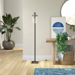 Wholesale 🥰 Henn&Hart 10" Blackened Bronze Metal/Glass Floor Lamp 🤩 -Henn&Hart shop 2265497 5 L