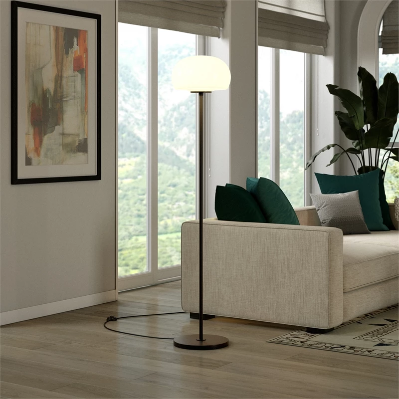 Promo 🥰 Henn&Hart 13" Blackened Bronze Metal/Glass Floor Lamp 🎉 11 Promo 🥰 Henn&Hart 13" Blackened Bronze Metal/Glass Floor Lamp 🎉 - Image 9