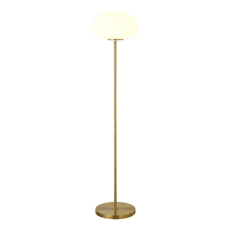 Flash Sale 🛒 Henn&Hart 13" Brass Finish Metal/Glass Floor Lamp 🔔 4 Flash Sale 🛒 Henn&Hart 13" Brass Finish Metal/Glass Floor Lamp 🔔 - Image 2