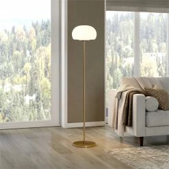 Flash Sale 🛒 Henn&Hart 13" Brass Finish Metal/Glass Floor Lamp 🔔 19 Flash Sale 🛒 Henn&Hart 13" Brass Finish Metal/Glass Floor Lamp 🔔 -Henn&Hart shop 2334265 8 L