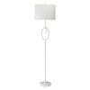 Discount ⌛ Jamie Young Co Knot Modern Steel Metal/Linen Floor Lamp In White Gesso 🔔