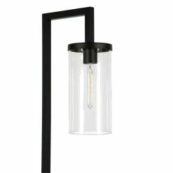 Coupon 🎁 Home Square 2 Piece Metal Floor Lamp Set With Clear Glass Shade In Black 🧨 -Henn&Hart shop 2391419 5 L