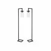 Coupon 🎁 Home Square 2 Piece Metal Floor Lamp Set With Clear Glass Shade In Black 🧨 -Henn&Hart shop 2391419 L