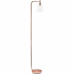 Brand new ๐ All The Rages Simple Designs Metal Modern Lantern Floor Lamp In Rose Gold With Clear Shade ๐