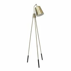 Budget ๐ All The Rages Lalia Home Metal 1 Light Industrial Tripod Floor Lamp In Antique Brass ๐คฉ