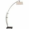 Best Sale ✔️ Bowery Hill Modern Arc Floor Lamp In Dark Bronze And Light Beige 😀