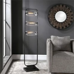 Discount 👍 Bowery Hill Modern Industrial Floor Lamp In Oil Rubbed Bronze ⌛ -Henn&Hart shop 2431398 10 L