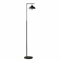 Outlet 🌟 ORE International 63.25" In Industrial Farmhouse Metal Floor Lamp In Black ⌛ -Henn&Hart shop 2438511 L
