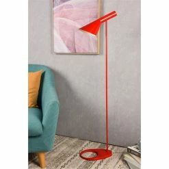 Promo ⭐ Living District Juniper 1-Light Modern Metal Floor Lamp In Red 👏 -Henn&Hart shop 2441529 6 L