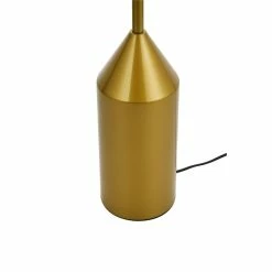 Best Sale 🥰 Living District Ines 1-Light Mid-Century Metal Floor Lamp In Brass And White 🔔 -Henn&Hart shop 2441631 5 L
