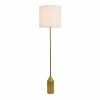 Best Sale 🥰 Living District Ines 1-Light Mid-Century Metal Floor Lamp In Brass And White 🔔 -Henn&Hart shop 2441631 L