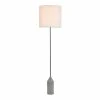 Deals 🤩 Living District Ines 1-Light Mid-Century Metal Floor Lamp In Concrete Gray/White ⌛ -Henn&Hart shop 2441632 L