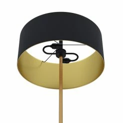 Coupon 🌟 Henn&Hart 20" Brass/Blackened Bronze Metal Floor Lamp 🎉 -Henn&Hart shop 2441951 8 L