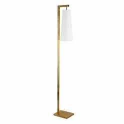 Buy ⭐ Henn&Hart 11" Brass Finish Metal/Fabric Floor Lamp 🔔