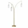Coupon 💯 Henn&Hart 19" Brass Finish Metal/Fabric Floor Lamp 😉