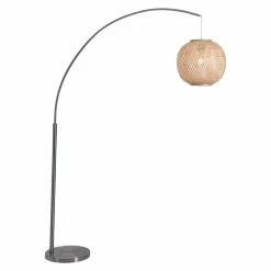 Hot Sale 💯 ZUO Halzey Modern 1-Light Floor Lamp In Natural 🤩 -Henn&Hart shop 2475478 2 L