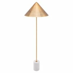 Flash Sale 🎉 ZUO Bianca Modern 2-Light Floor Lamp In Gold & White 😍 -Henn&Hart shop 2475481 2 L