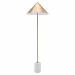 Flash Sale 🎉 ZUO Bianca Modern 2-Light Floor Lamp In Gold & White 😍 -Henn&Hart shop 2475481 4 L